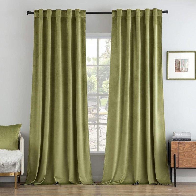 "Mira" Customized Velvet Luxury Blackout Curtains (2 Panels) - Back Tab & Rod Pocket - Miulee