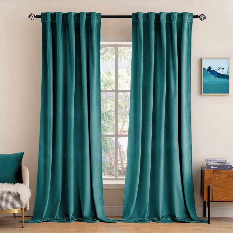 "Mira" Customized Velvet Luxury Blackout Curtains (2 Panels) - Back Tab & Rod Pocket - Miulee