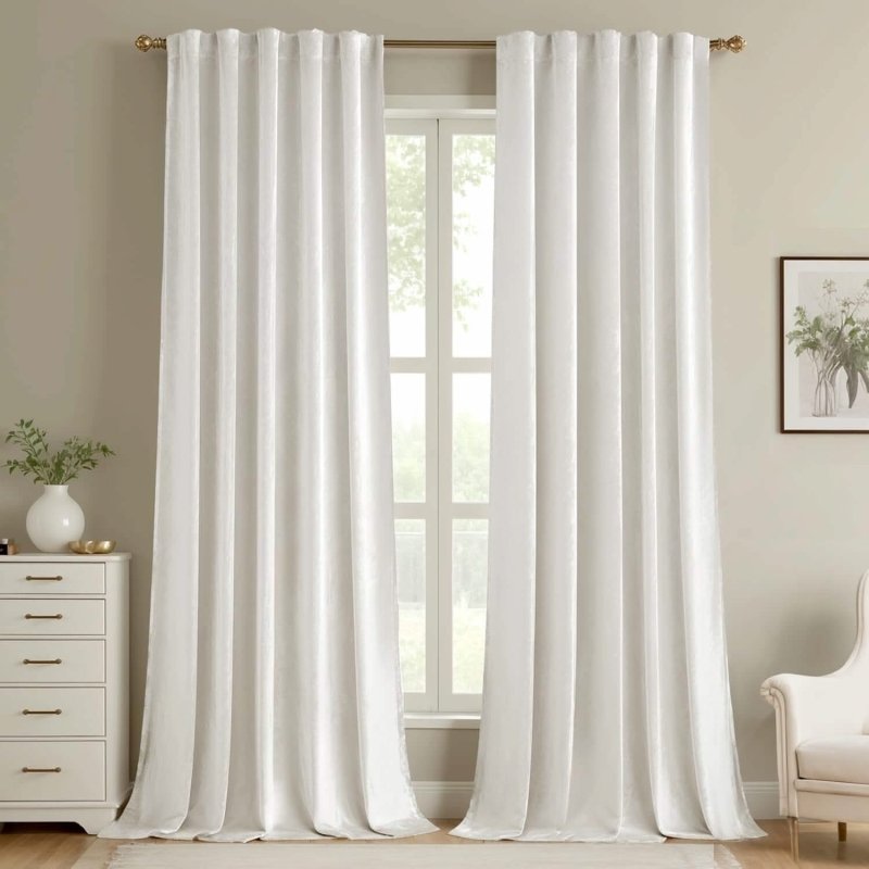 "Mira" Customized Velvet Luxury Blackout Curtains (2 Panels) - Back Tab & Rod Pocket - Miulee