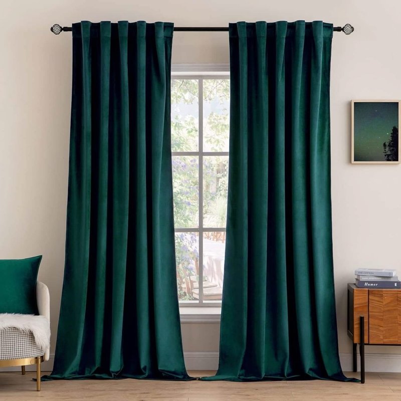 "Mira" Customized Velvet Luxury Blackout Curtains (2 Panels) - Back Tab & Rod Pocket - Miulee