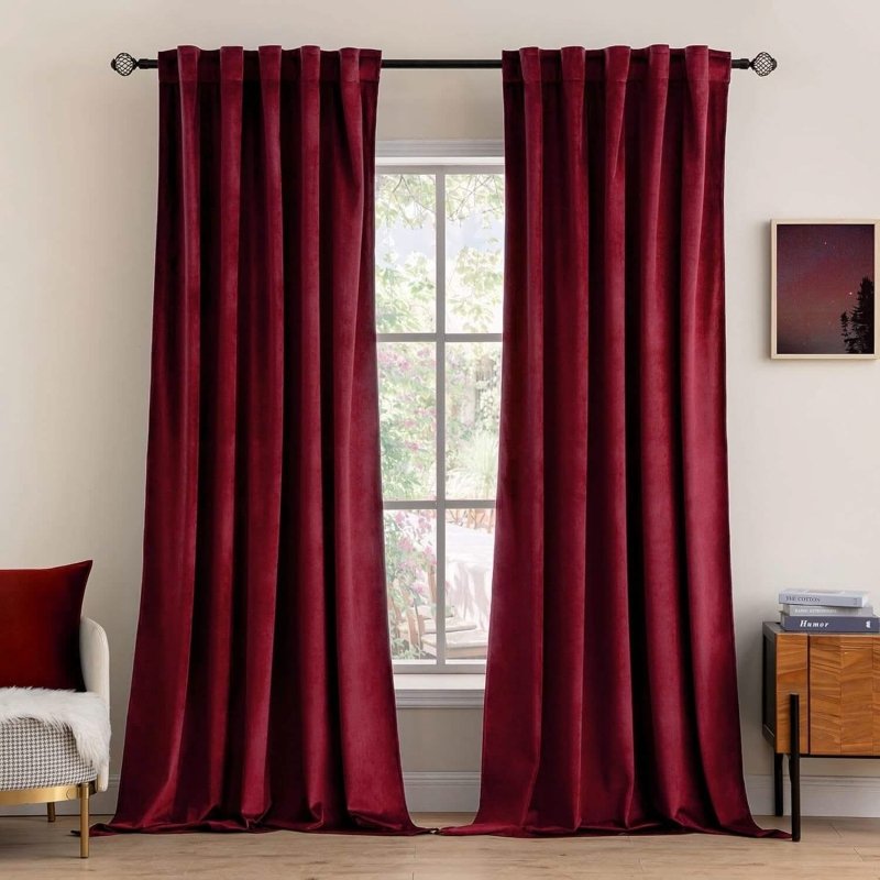 "Mira" Customized Velvet Luxury Blackout Curtains (2 Panels) - Back Tab & Rod Pocket - Miulee