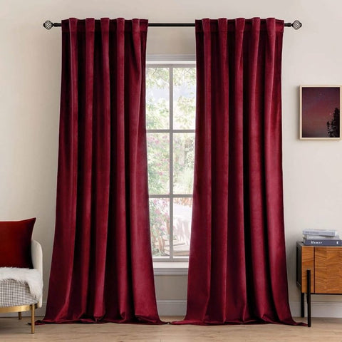 "Mira" Customized Velvet Luxury Blackout Curtains (2 Panels) - Back Tab & Rod Pocket - Miulee