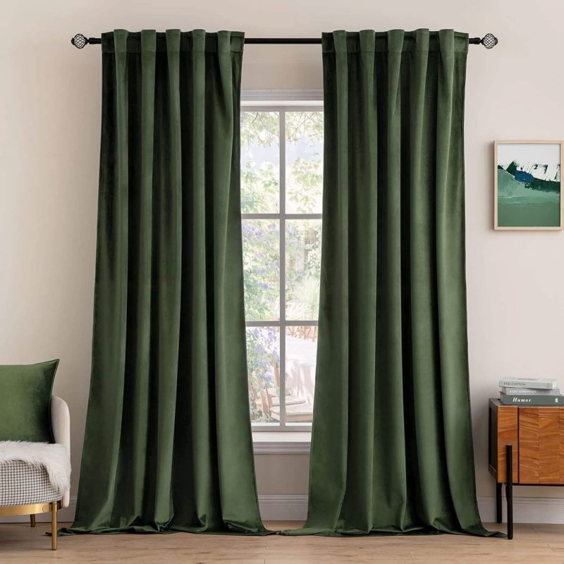 "Mira" Customized Velvet Luxury Blackout Curtains (2 Panels) - Back Tab & Rod Pocket - Miulee
