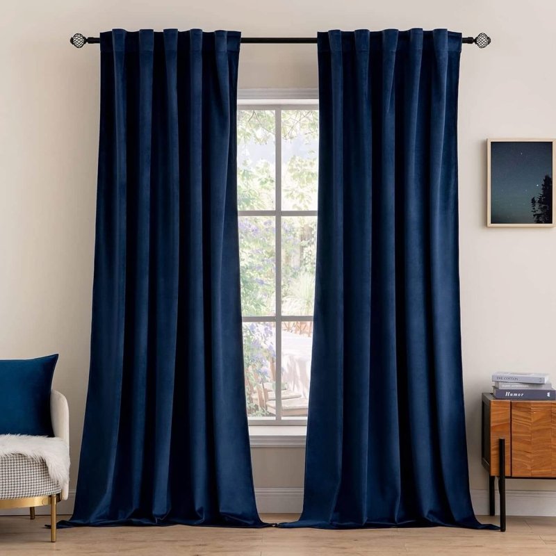 "Mira" Customized Velvet Luxury Blackout Curtains (2 Panels) - Back Tab & Rod Pocket - Miulee