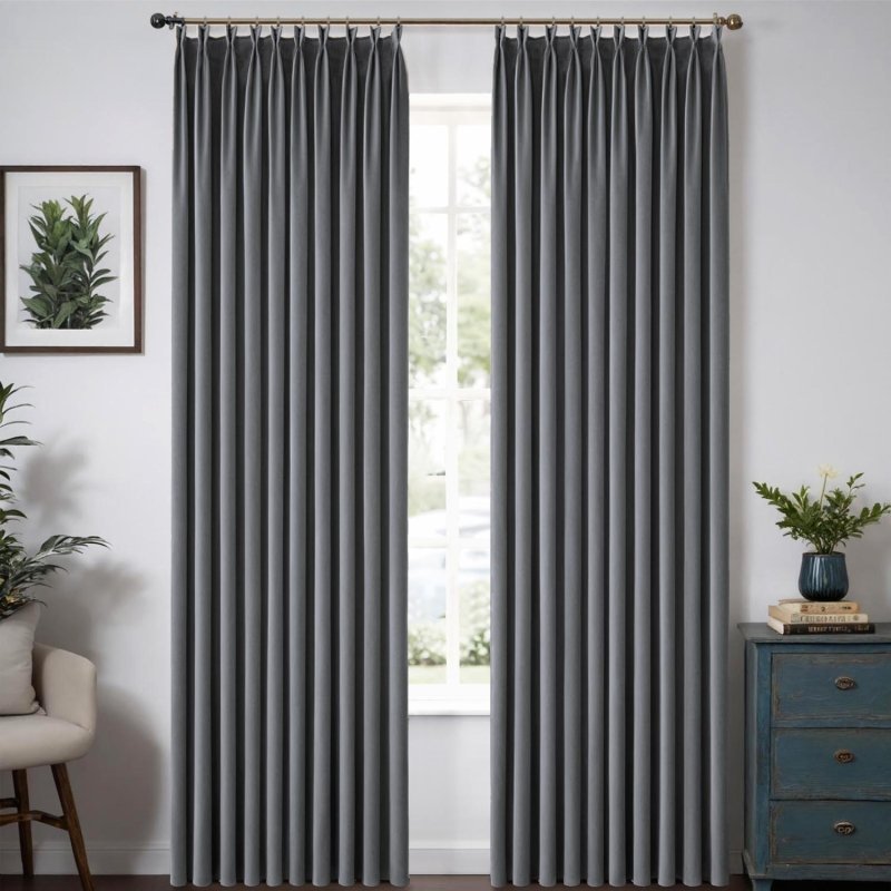 "Mira" Customized Velvet Luxury Blackout Curtains (2 Panels) - Pleated - Miulee
