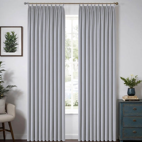 "Mira" Customized Velvet Luxury Blackout Curtains (2 Panels) - Pleated - Miulee
