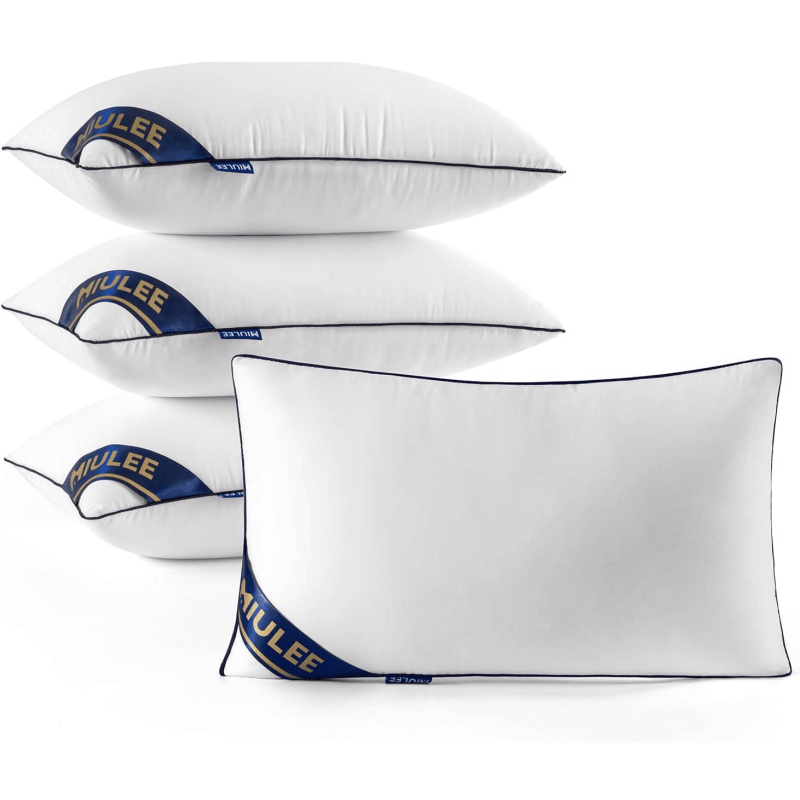 MIULEE 12x20 Pillow Inserts Set of 4 Throw Pillows Premium Down Alternative Pillow Inserts Rectangle Decorative Pillow Stuffer for Sofa, Couch (12x20 inch, Set of 4) - Miulee
