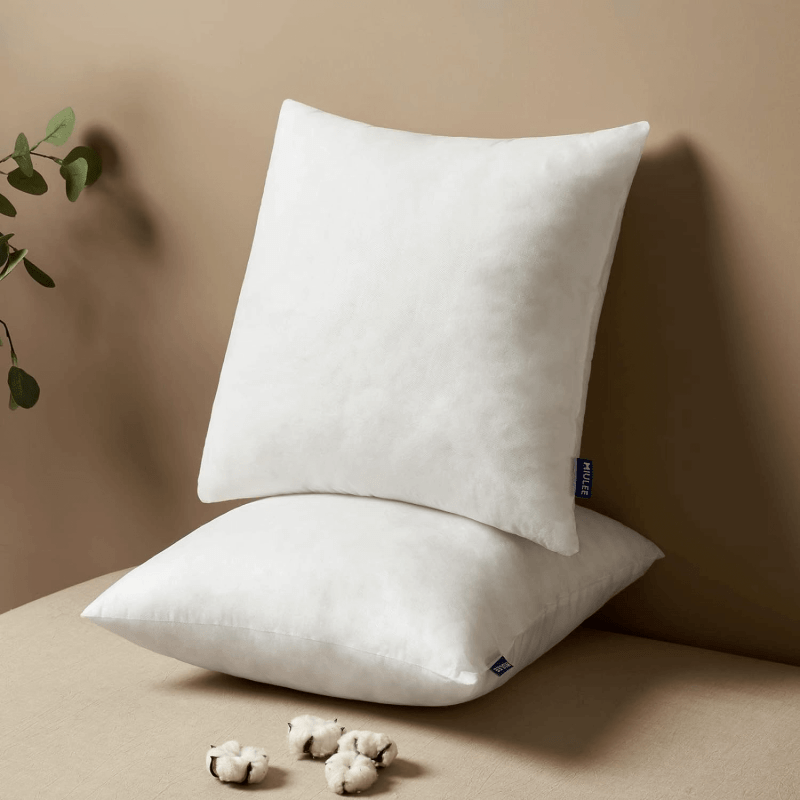 MIULEE 24x24 Pillow Inserts Set of 2, Square Decorative Throw Pillow Premium Fluffy Lumbar Pillow Forms Sham Stuffer for Living Room Sofa Couch Bed - Miulee