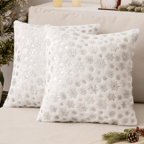 MIULEE Christmas Decorative Soft Plush Faux Wool Pillow Covers (Pack of 2) - Miulee