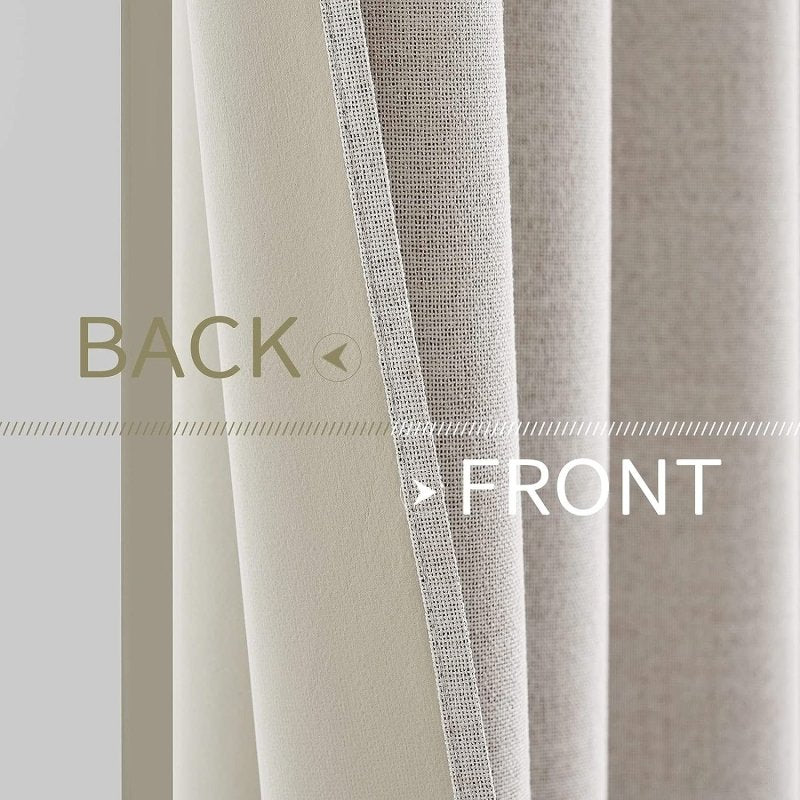 Velle Customized 100% Blackout Linen Curtains