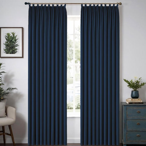 MIULEE Customized Pleated Velvet Luxury Blackout Curtains Thermal Insulated (2 Panels) - Pleated - Miulee