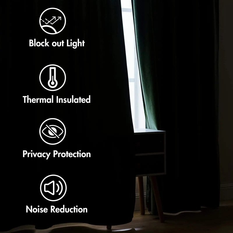"Mira" Customized Velvet Curtains Luxury Blackout Curtains
