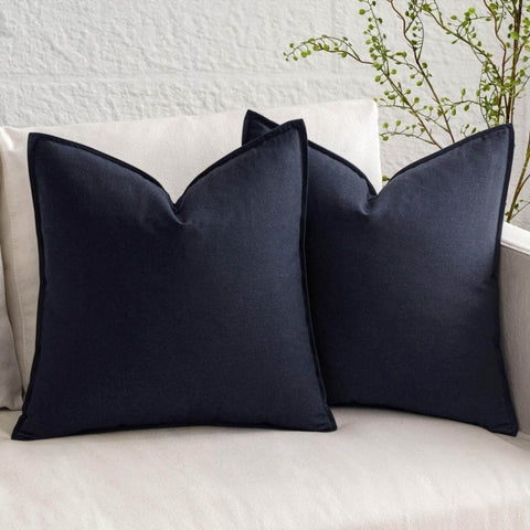 MIULEE Decorative Linen Modern Farmhouse Home Couch Throw Pillow Covers (Pack of 2) - Miulee
