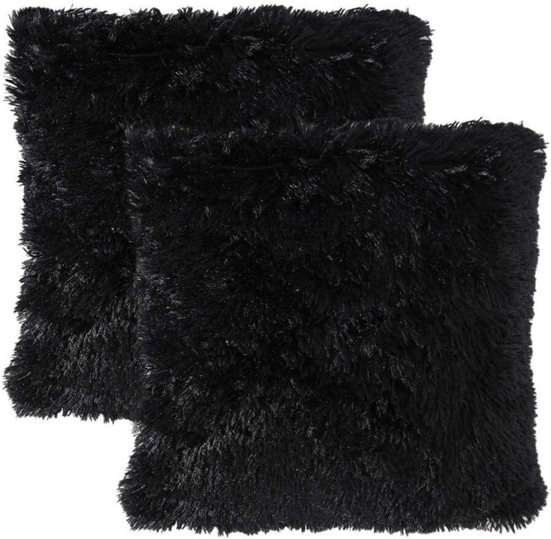 MIULEE Luxury Faux Fur Deluxe Winter Decorative Plush Throw Pillow Covers (Pack of 2) - Miulee