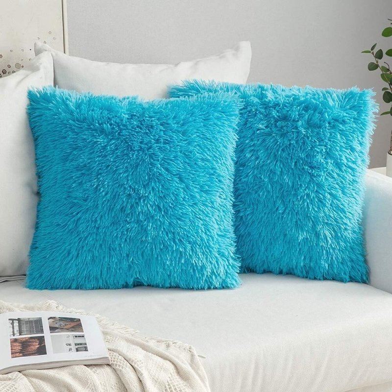 MIULEE Luxury Faux Fur Deluxe Winter Decorative Plush Throw Pillow Covers (Pack of 2) - Miulee