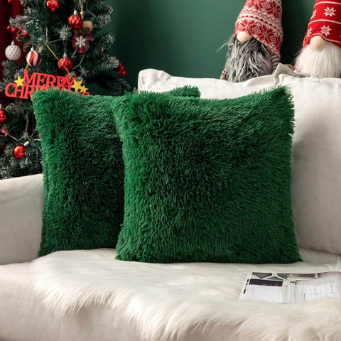 MIULEE Luxury Faux Fur Deluxe Winter Decorative Plush Throw Pillow Covers (Pack of 2) - Miulee