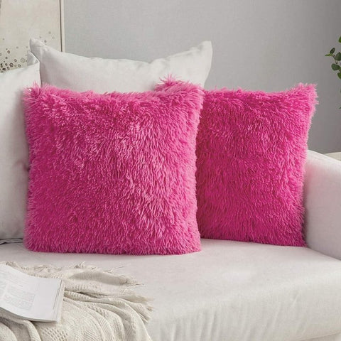 MIULEE Luxury Faux Fur Deluxe Winter Decorative Plush Throw Pillow Covers (Pack of 2) - Miulee