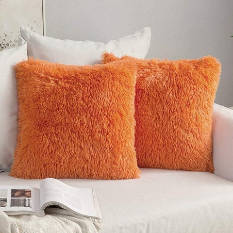 MIULEE Luxury Faux Fur Deluxe Winter Decorative Plush Throw Pillow Covers (Pack of 2) - Miulee