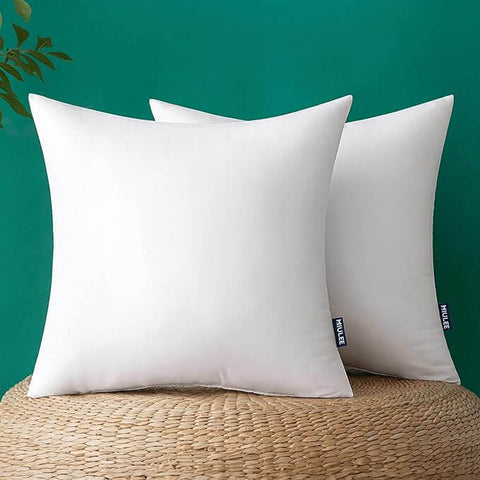MIULEE Pack of 2 26x26 Inch Outdoor Pillow Inserts Waterproof Decorative Throw Pillow Insert, Square Lumbar Garden Pillow Form for Patio Sofa Couch - Miulee