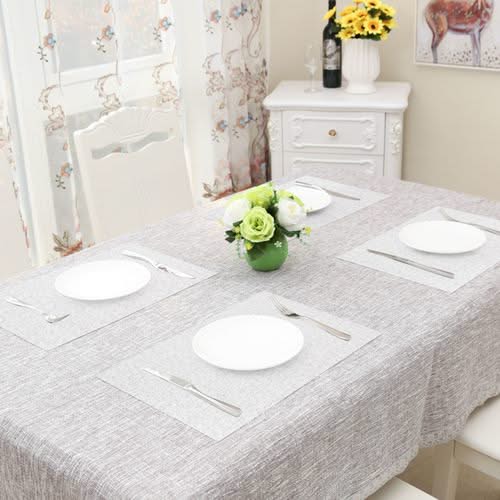 MIULEE Placemats, Heat Resistant Washable Place Mats for Dinner Table Greyish White - Miulee