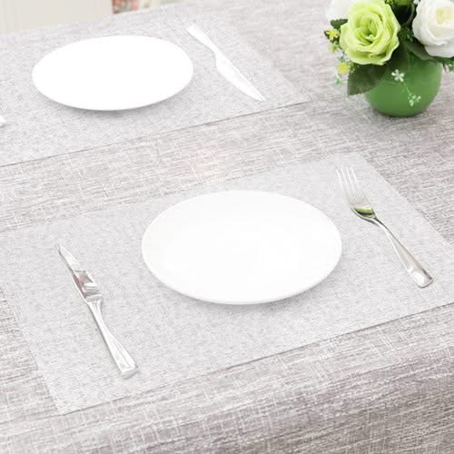 MIULEE Placemats, Heat Resistant Washable Place Mats for Dinner Table Greyish White - Miulee