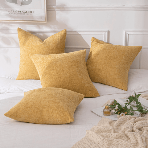 MIULEE Throw Pillow Covers Soft Chenille Couch Pillow Covers (Pack of 4) - Miulee