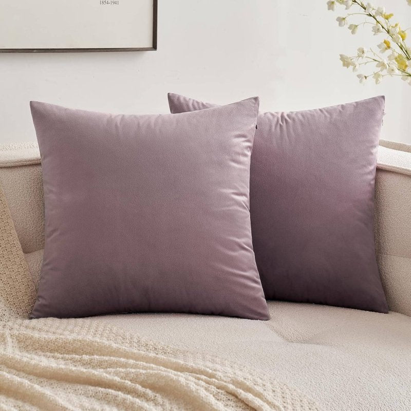 MIULEE Velvet Soft Decorative Square Throw Pillow Covers (Pack of 2) - Miulee