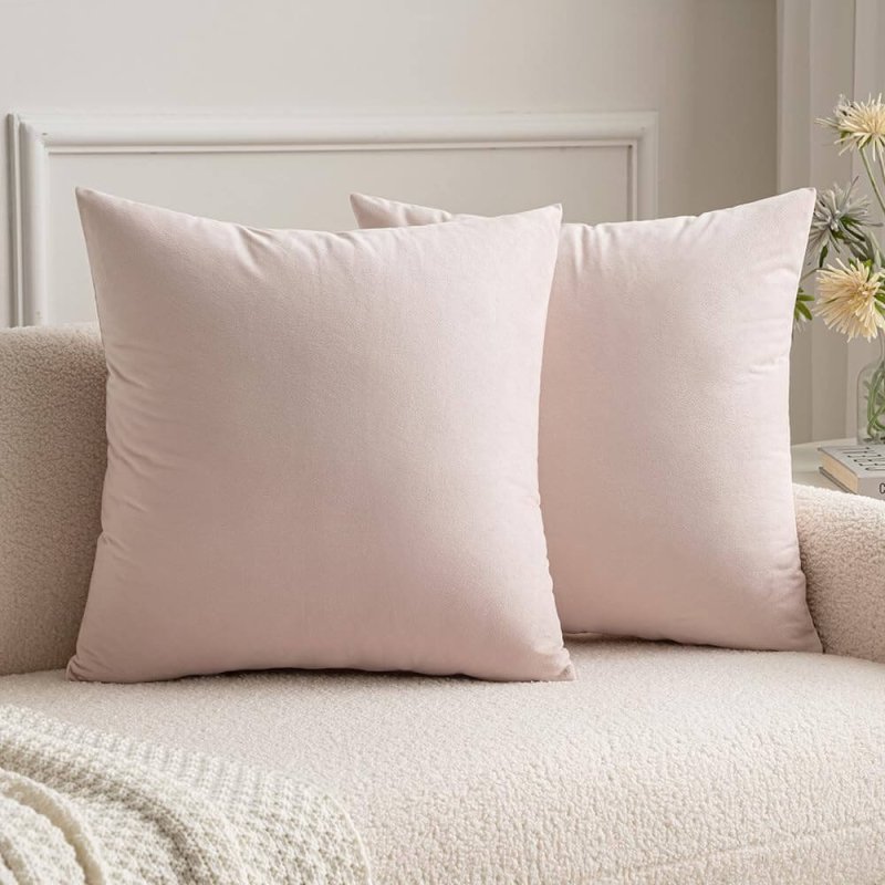 MIULEE Velvet Soft Decorative Square Throw Pillow Covers (Pack of 2) - Miulee