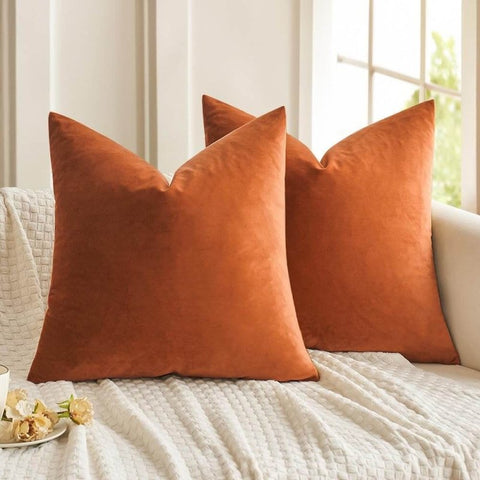 MIULEE Velvet Soft Decorative Square Throw Pillow Covers (Pack of 2) - Miulee