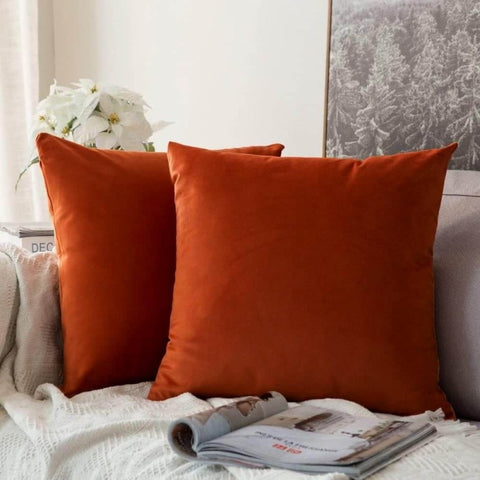 MIULEE Velvet Soft Decorative Square Throw Pillow Covers (Pack of 2) - Miulee
