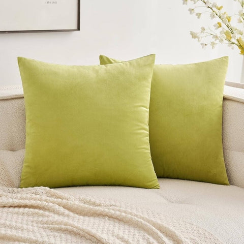 MIULEE Velvet Soft Decorative Square Throw Pillow Covers (Pack of 2) - Miulee