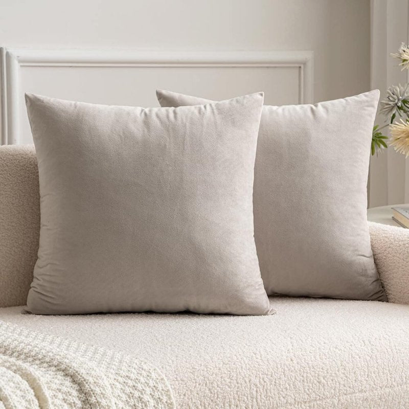 MIULEE Velvet Soft Decorative Square Throw Pillow Covers (Pack of 2) - Miulee