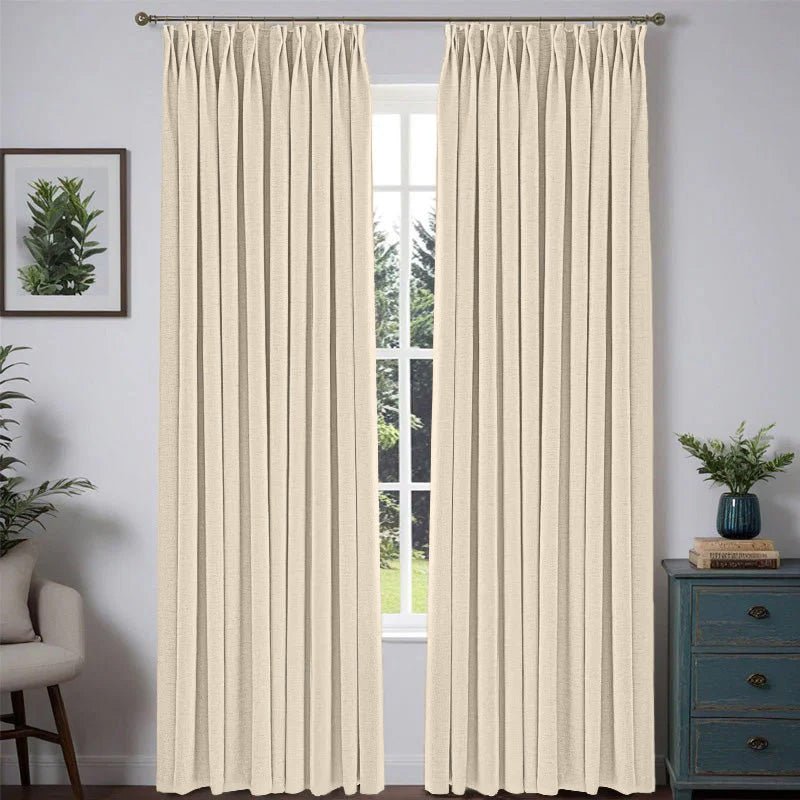 "Nature" Custom Heavyweight Linen Drape - Beige - Miulee