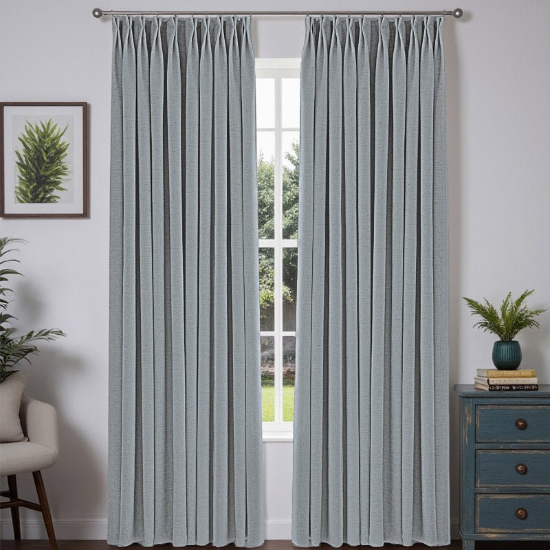 "Nature" Custom Heavyweight Linen Drape - Blue - Miulee