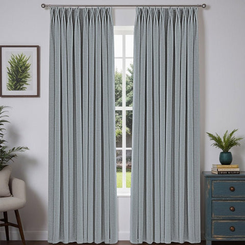 "Nature" Custom Heavyweight Linen Drape - Blue - Miulee