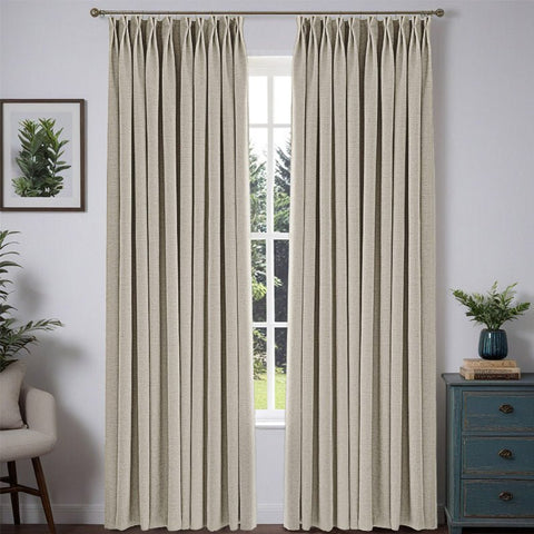 "Nature" Custom Heavyweight Linen Drape - Sand Beige - Miulee