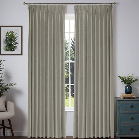 "Pure" Custom Heavyweight Linen Drape Pleated - Miulee