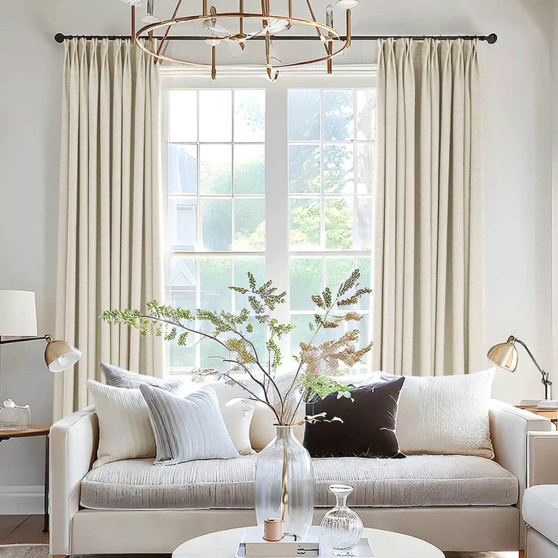 Pure Custom Heavyweight Linen Drape Pleated