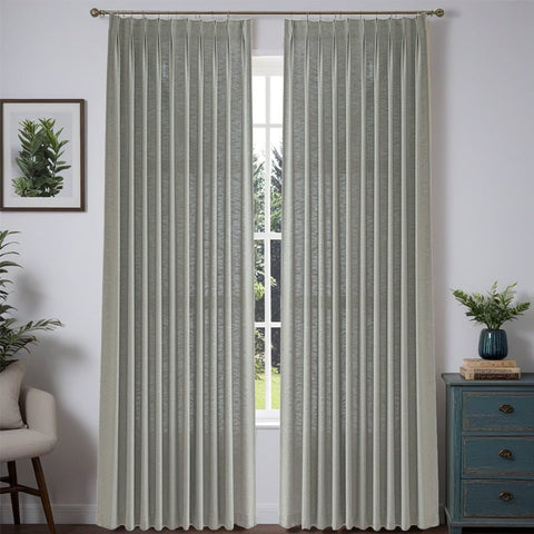 "Serene" Custom Heavyweight Linen Drape Pleated - Miulee