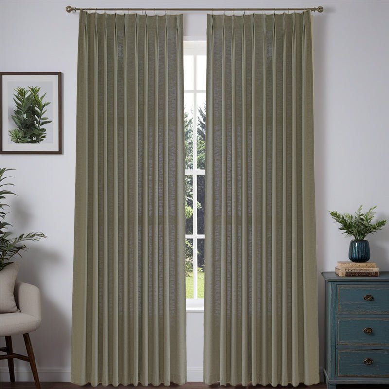 "Serene" Custom Heavyweight Linen Drape Pleated - Miulee