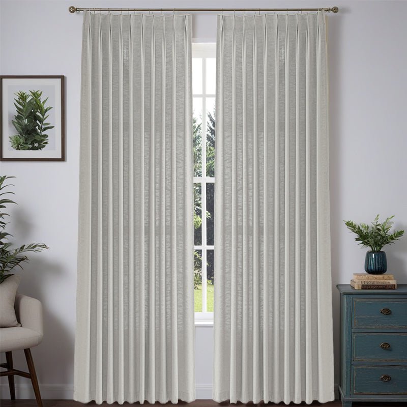 "Serene" Custom Heavyweight Linen Drape Pleated - Miulee