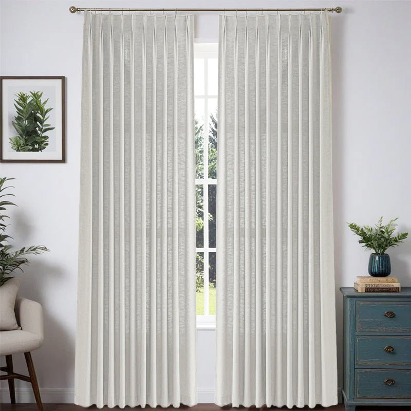 Serene Custom Heavyweight Linen Drape Pleated