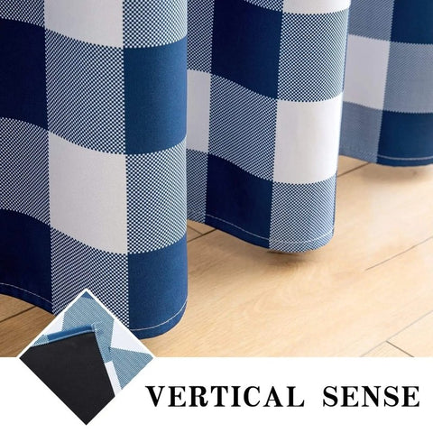 MIULEE Buffalo Plaid Curtains for Farmhouse Bedroom, Blackout Window Drapes with Grommets 2 Panels - Miulee