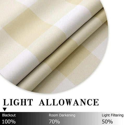 MIULEE Buffalo Plaid Curtains for Farmhouse Bedroom, Blackout Window Drapes with Grommets 2 Panels - Miulee