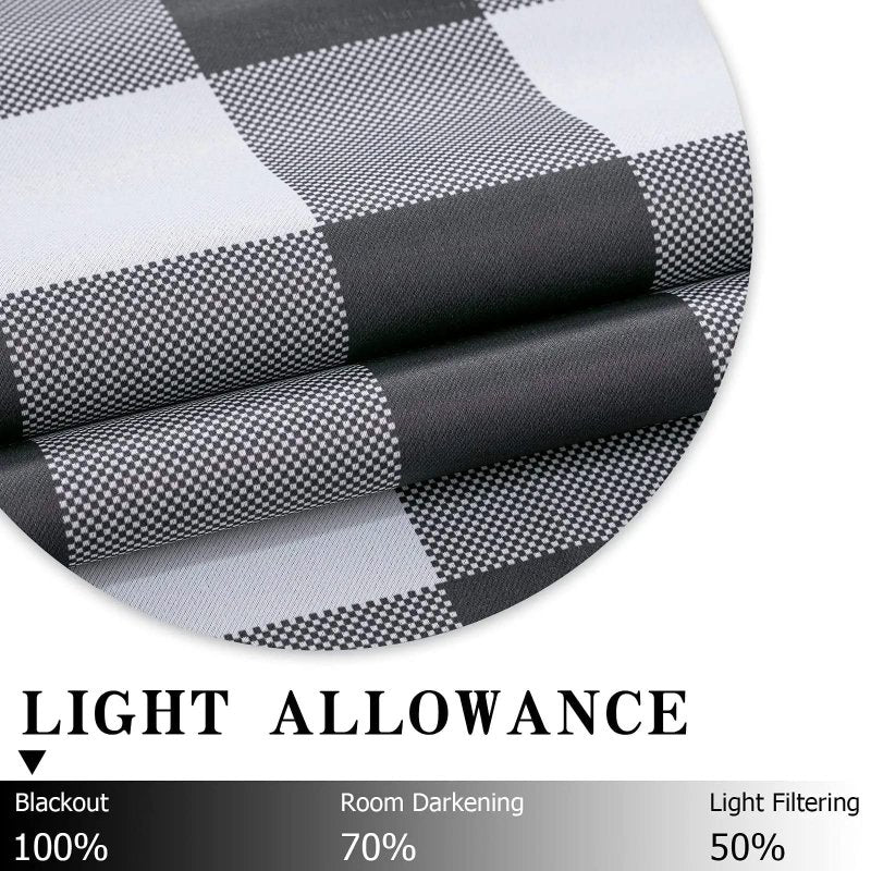 MIULEE Buffalo Plaid Curtains for Farmhouse Bedroom, Blackout Window Drapes with Grommets 2 Panels - Miulee