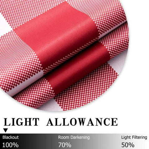 MIULEE Buffalo Plaid Curtains for Farmhouse Bedroom, Blackout Window Drapes with Grommets 2 Panels - Miulee