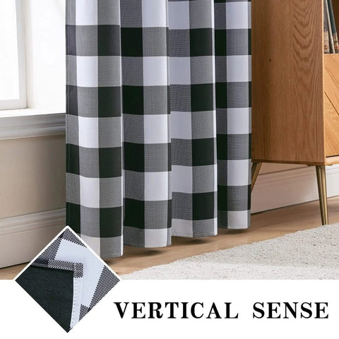 MIULEE Buffalo Plaid Curtains for Farmhouse Bedroom, Blackout Window Drapes with Grommets 2 Panels - Miulee