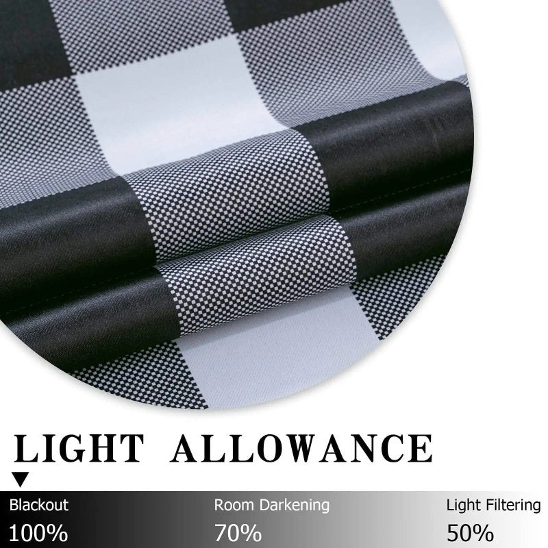 MIULEE Buffalo Plaid Curtains for Farmhouse Bedroom, Blackout Window Drapes with Grommets 2 Panels - Miulee