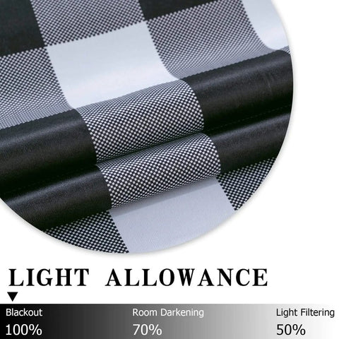 MIULEE Buffalo Plaid Curtains for Farmhouse Bedroom, Blackout Window Drapes with Grommets 2 Panels - Miulee