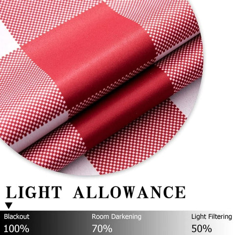 MIULEE Christmas Red And White Buffalo Plaid Curtains for Bedroom, Blackout Window Drapes with Grommets 2 Panels - Miulee